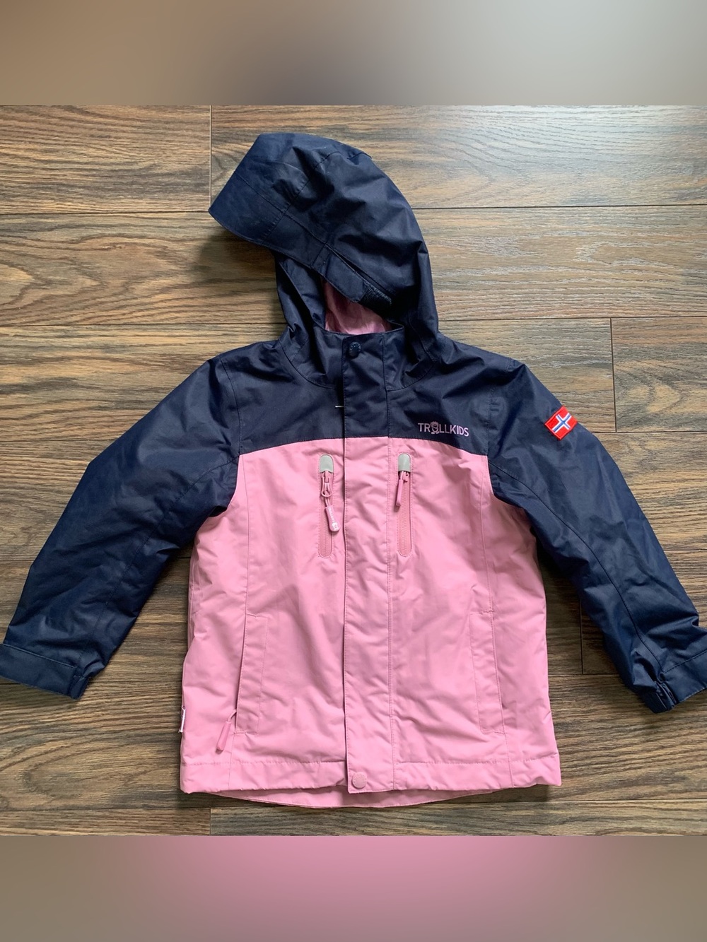 Cute Trollkids waterproof Raincoat/Rain Jacket Size 5-6yrs